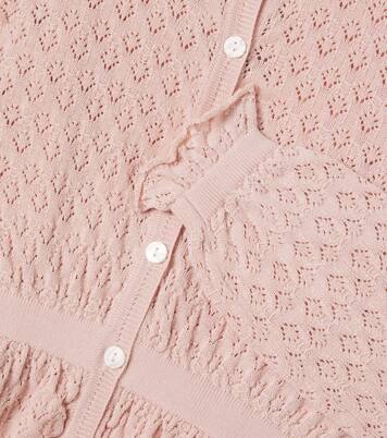 Pointelle cotton cardigan | Molo
