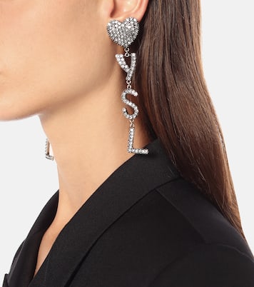 Orecchini YSL Heart con cristalli | Saint Laurent