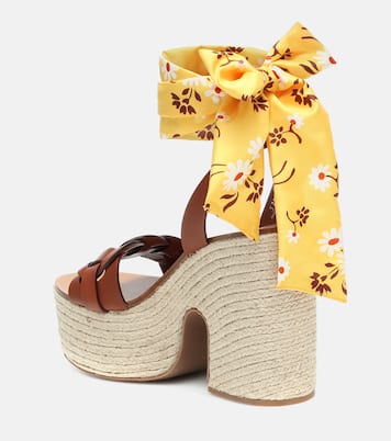 Sandali in pelle con plateau | Miu Miu