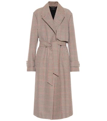 Trench Chasa a quadri in misto lana | Joseph