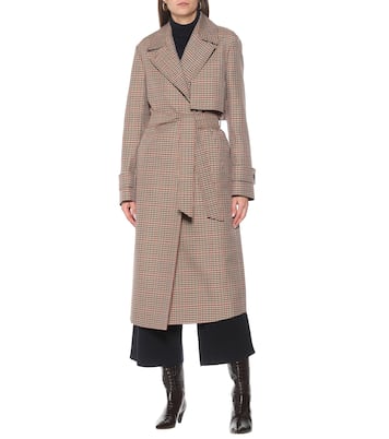 Trench Chasa a quadri in misto lana | Joseph
