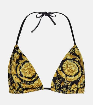 Top bikini con stampa Barocco | Versace