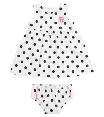 Baby polka-dot cotton dress and bloomers set | Marc Jacobs Kids