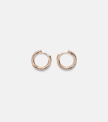 Boucles d'oreilles New Mini Hoops en or rose 18 ct et diamants | Ileana Makri