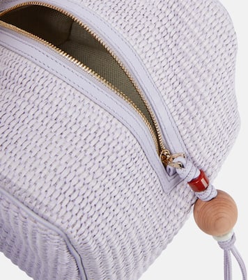 Puffy Pouch Small raffia-effect clutch | Loro Piana