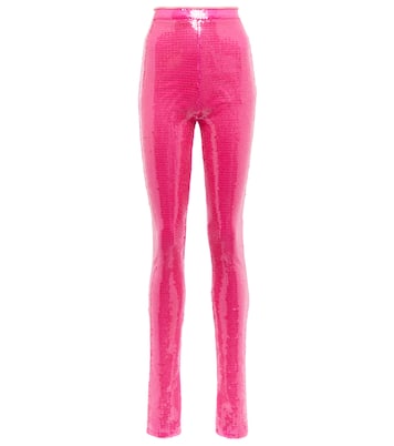 Sequined high-rise slim pants | David Koma
