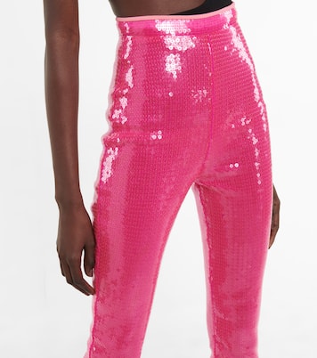 Sequined high-rise slim pants | David Koma
