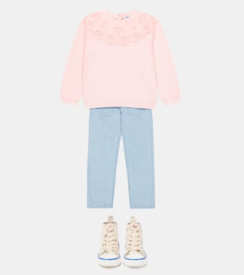 Sweatshirt aus Baumwolle mit Lochspitze | Tartine et Chocolat