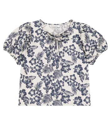 Bluse Hibiscus aus Leinen und Baumwolle | The New Society