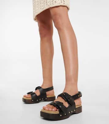 Sandali Mahalia in pelle e suede | Nanushka