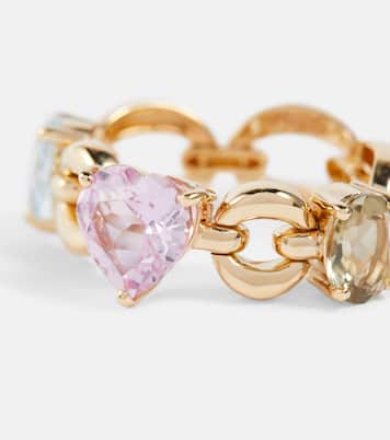 Bague Catena Petite en or 18 ct, topaze, améthyste et saphir | Nadine Aysoy