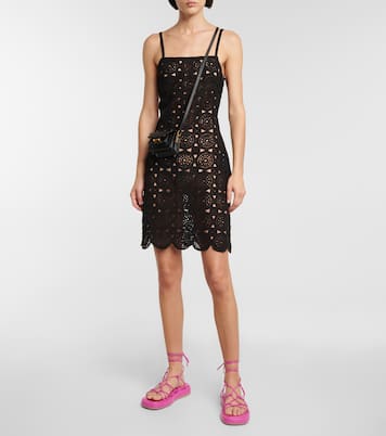 Silke cotton-blend crochet minidress | Rotate