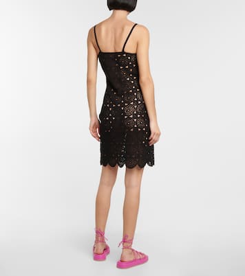 Silke cotton-blend crochet minidress | Rotate
