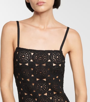 Silke cotton-blend crochet minidress | Rotate