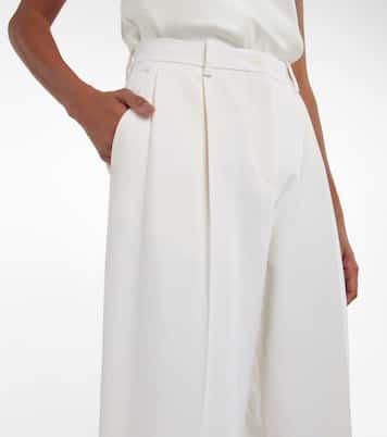 Pantalon ample à taille haute en laine | The Row