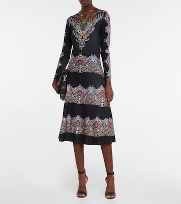 Printed wool midi dress | Etro