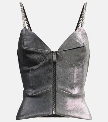 Embellished metallic corset top | Area