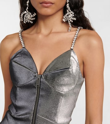 Embellished metallic corset top | Area