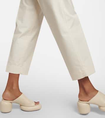 High-rise cotton pants | Jil Sander