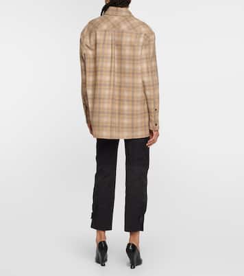 Camicia in pelle a quadri | Bottega Veneta