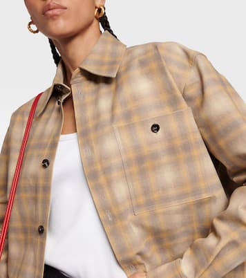 Camicia in pelle a quadri | Bottega Veneta