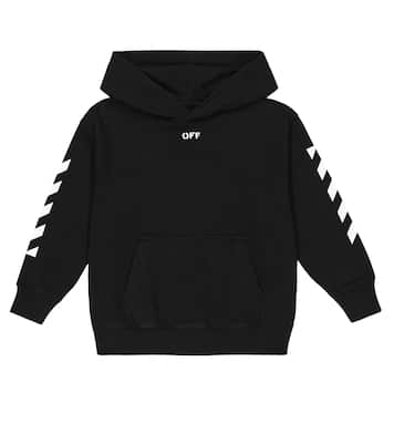 Felpa in cotone con cappuccio e stampa | Off-White Kids