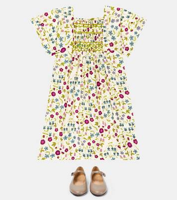 Robe Paysanne en coton à fleurs | Bonpoint