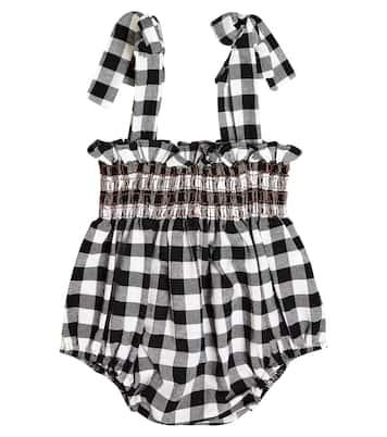 Baby - Jumpsuit corta in cotone a quadri | Suncracy