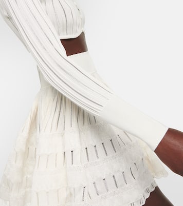 Cardigan cropped in maglia a coste | Alaïa