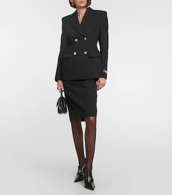 Croc-effect patent leather pumps | Versace
