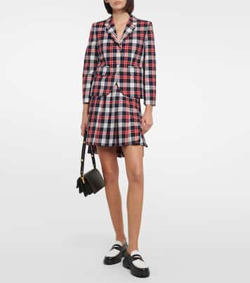 Minifalda en mezcla de lana plisada | Thom Browne