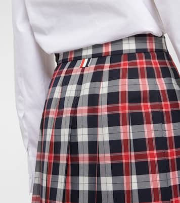 Minifalda en mezcla de lana plisada | Thom Browne