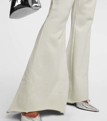 Pantaloni flared in pile di cotone | Entire Studios