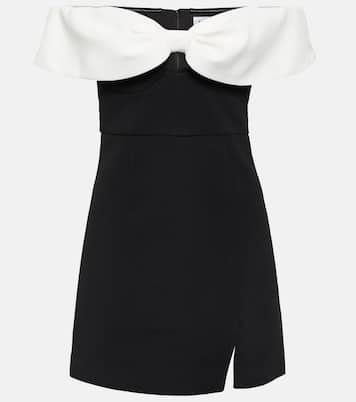 Off-Shoulder-Minikleid aus Crêpe | Self-Portrait