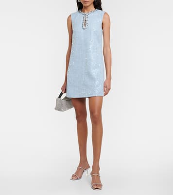Sequined bouclé minidress | Self-Portrait