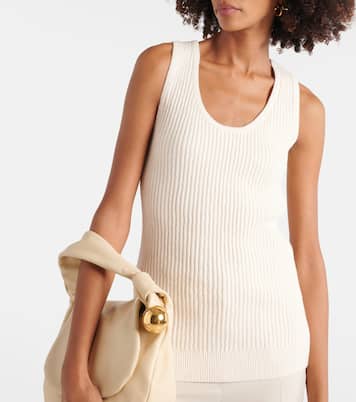 Ribbed-knit cotton-blend bouclé tank top | Toteme
