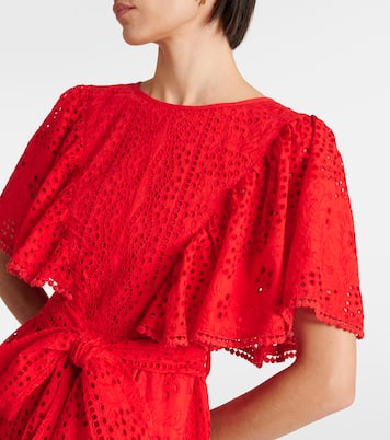 Miniabito Kara in pizzo di cotone sangallo | Melissa Odabash