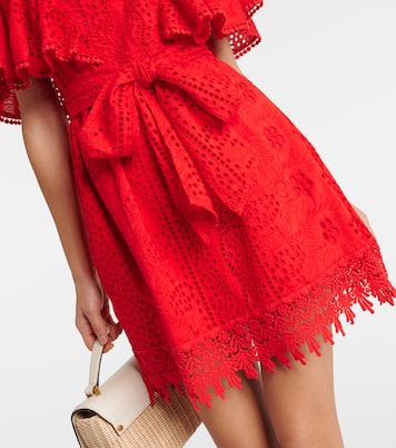 Miniabito Kara in pizzo di cotone sangallo | Melissa Odabash