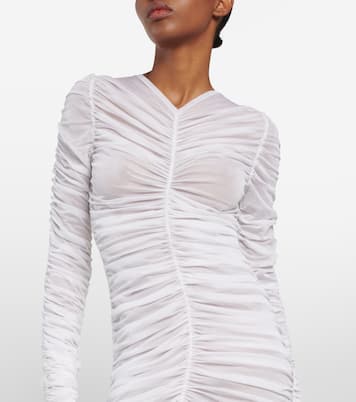 Guisa fringed shirred silk-blend gown | Khaite