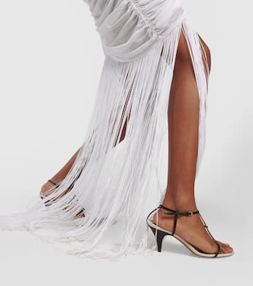 Guisa fringed shirred silk-blend gown | Khaite