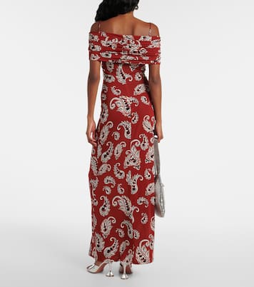 Paisley jersey long dress | Rabanne