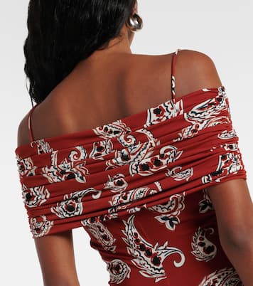 Paisley jersey long dress | Rabanne