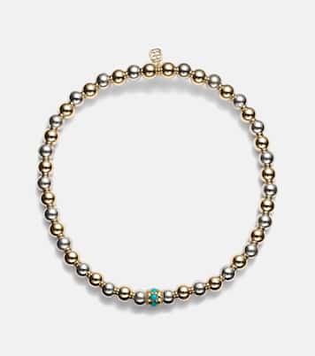 14kt gold bracelet with turquoises | Sydney Evan