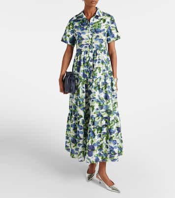 Bedrucktes Maxikleid aus Baumwollpopeline | Erdem