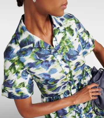 Bedrucktes Maxikleid aus Baumwollpopeline | Erdem
