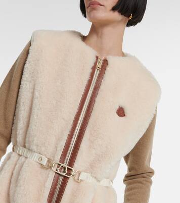 Piumino senza maniche Sorbier in shearling sintetico | Moncler