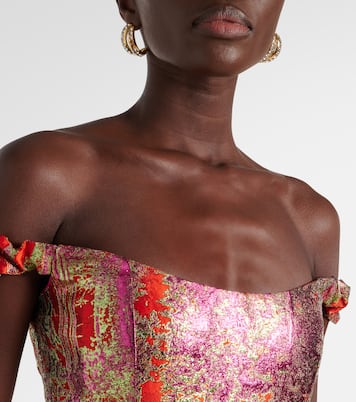 Abito midi Amina in broccato con lamé | Markarian