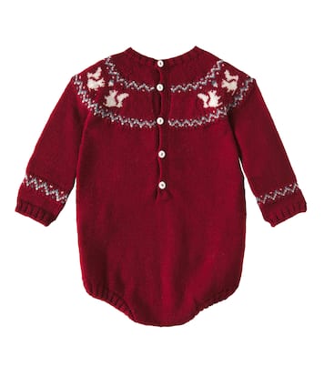 Baby Fair Isle wool bodysuit | La Coqueta