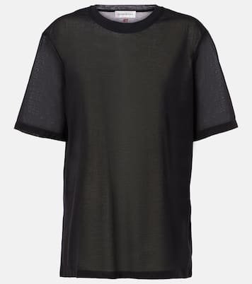 Cotton-blend crêpe T-shirt | Victoria Beckham
