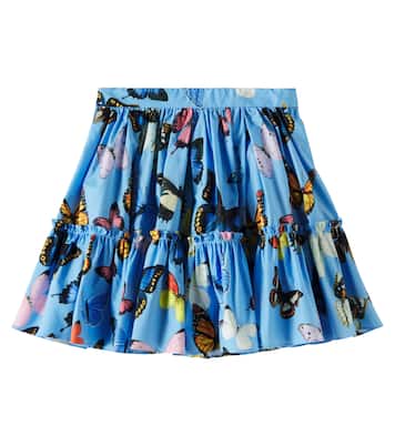 Gonna in popeline di cotone con volant | Dolce&Gabbana Kids